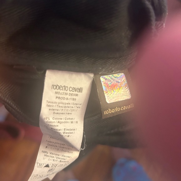 Roberto Cavalli black jeans size 38